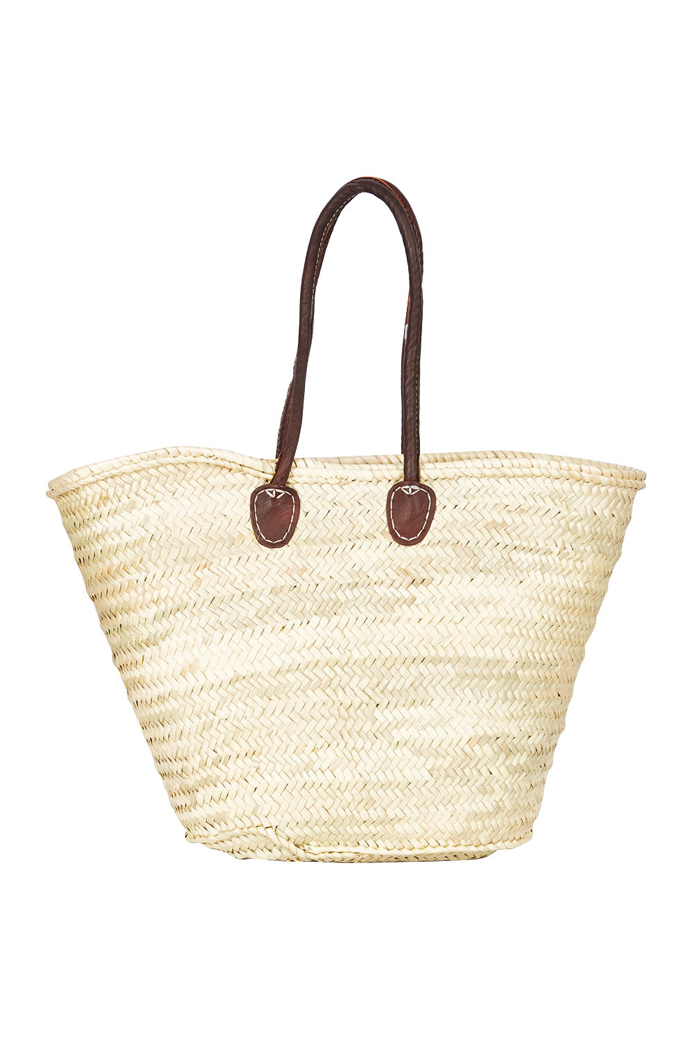 Product shot of the Large Classic Market Basket Bag in colour Natural, from the back