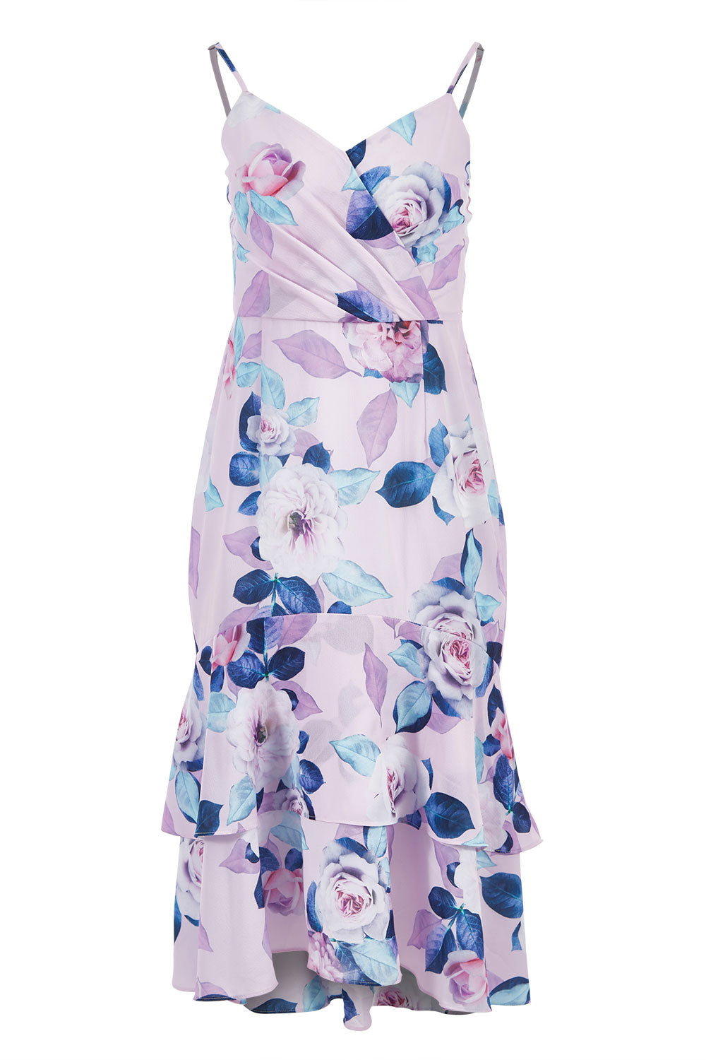 Product shot of the Camille Dress in colour BabyPink (Pink), from the front