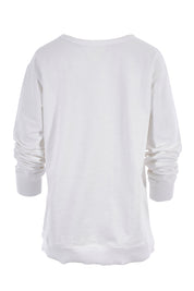 Product shot of the Ulverstone Sweater in colour White (White), from the back