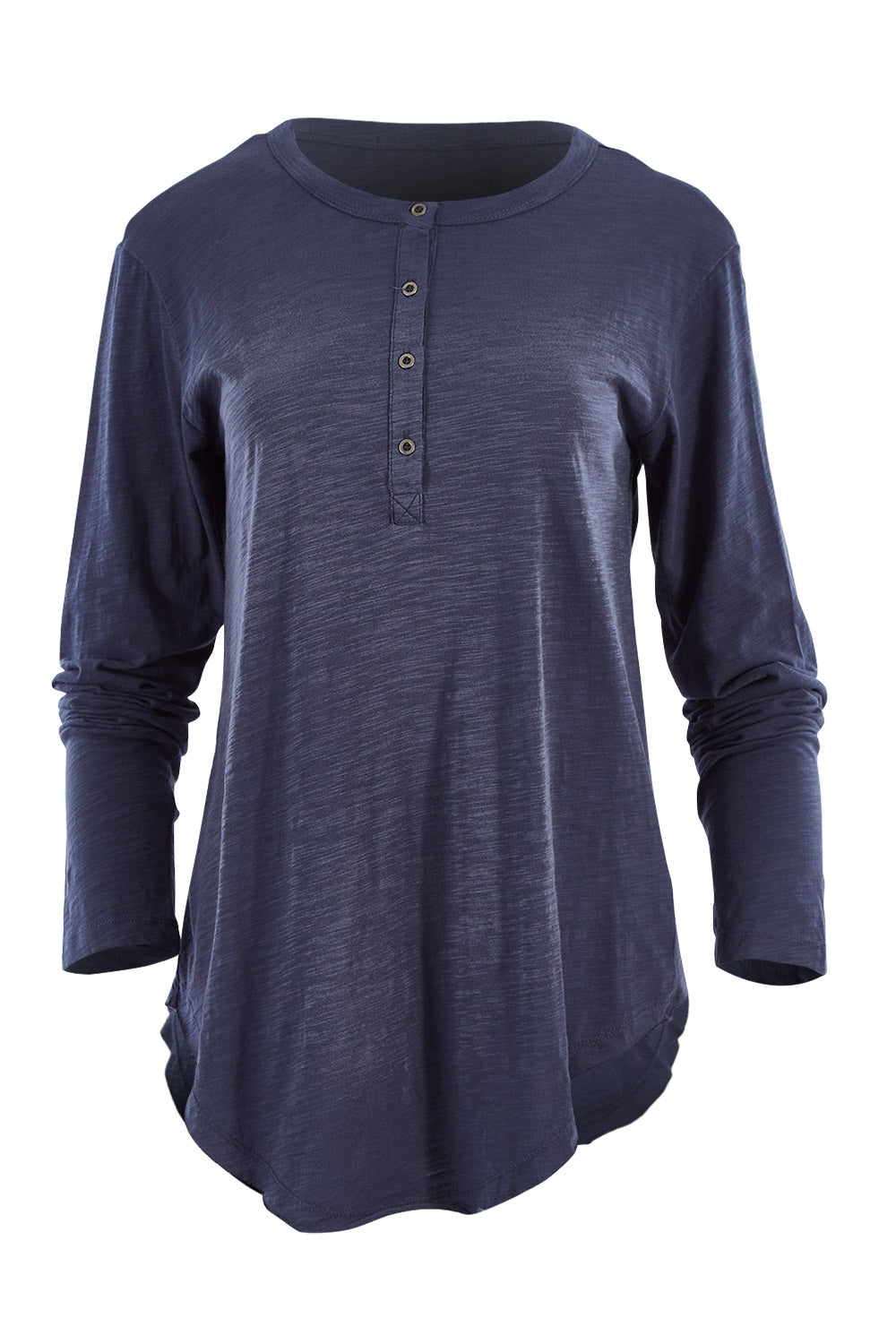 Product shot of the Cambridge Henley in colour Indigo (Blue), from the front