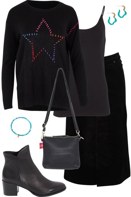 Star Jumper With All Black