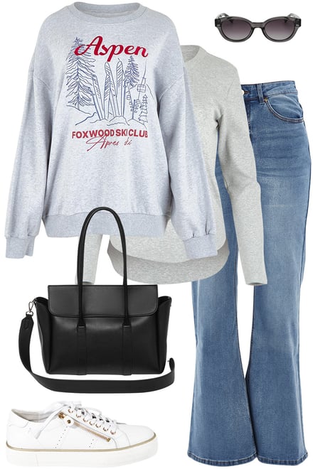 Ski Club Sweater With Denim