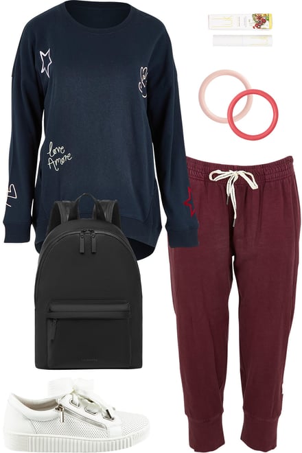 Noor Sweater With Merlot Pants