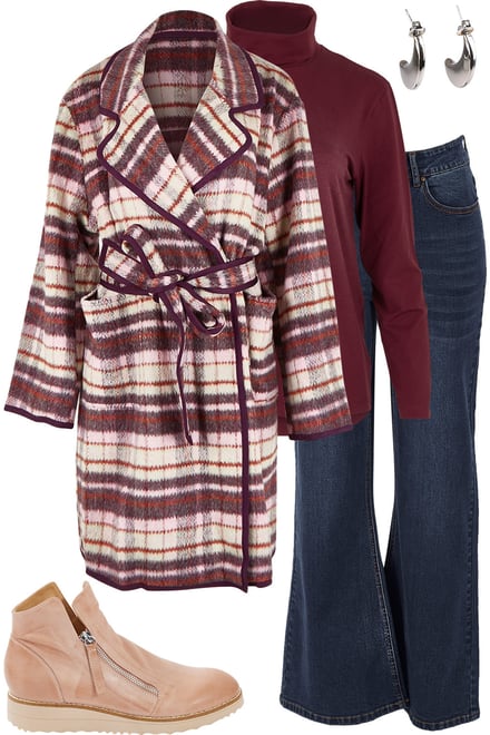 Sundae Coat + Skivvy + Dark Denim