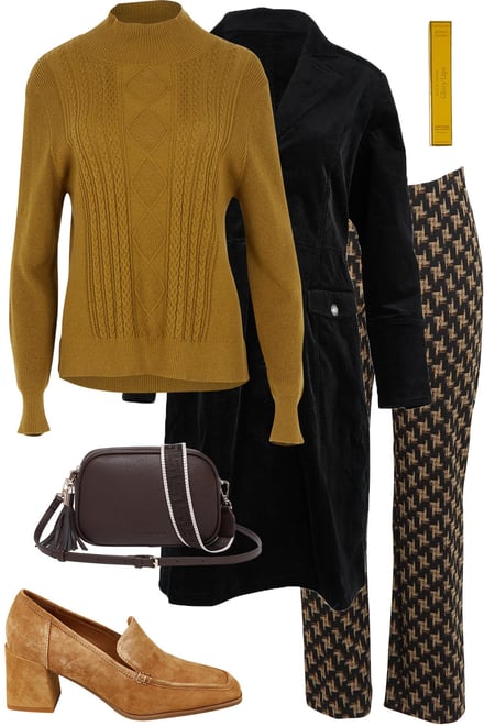 Foil Knit, Cord Coat & Pants