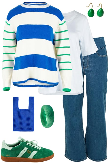 Camryn Knit Jumper With Dark Denim