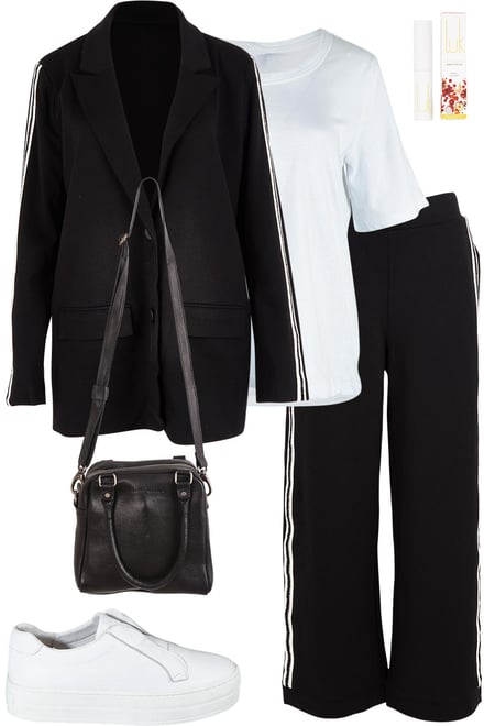 Black Trim Set With White