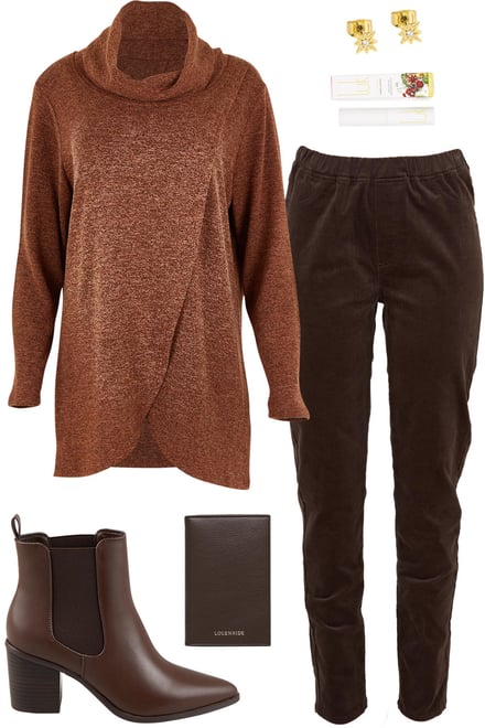 Chocolate Jumper & Dark Cocoa Cord Pants