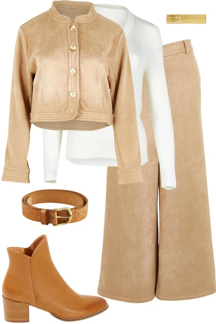 Need You In My Life Faux Suede Sand Set