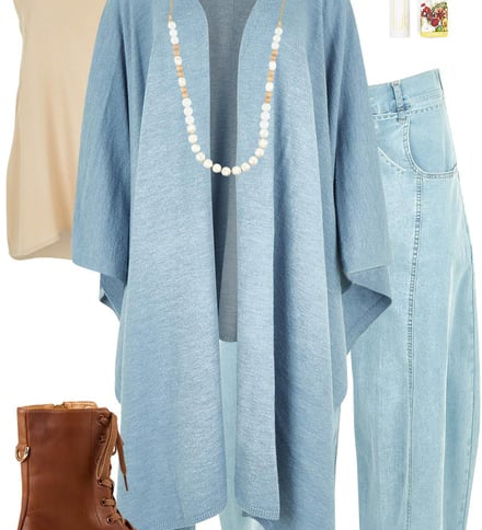 Wrap Me Up Knit & Barrel Leg Jeans