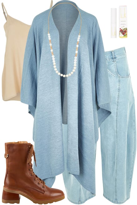 Wrap Me Up Knit & Barrel Leg Jeans