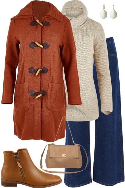 Copper Coat With Oatmarle Sweater
