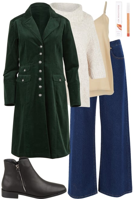 Amazon Coat With Oat Popover & Dark Denim