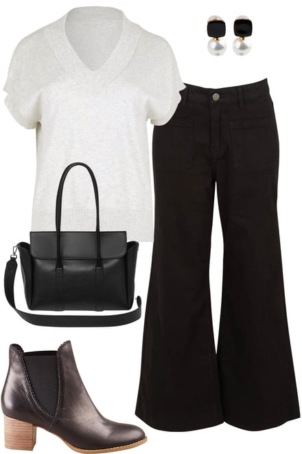 Dove Grey Knit With Black