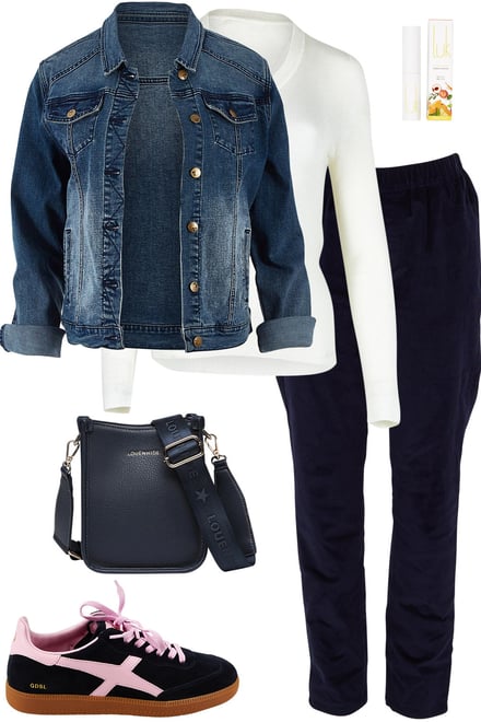 Denim Jacket With Dark Navy Cords