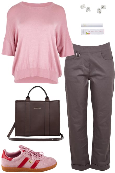 Blushcandy Knit + Grey Pants