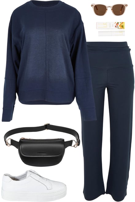 Navy Top & Pants For Casual Day