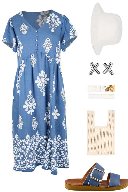 Love Shack Dress With Pale Hues