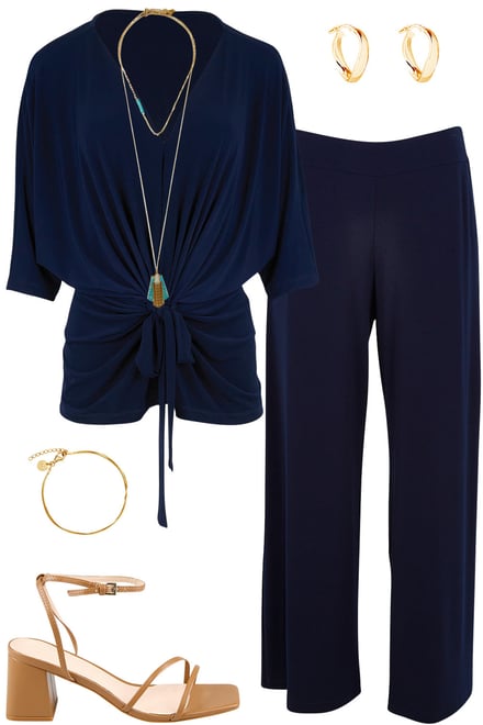 Navy Niamh Top & Kristi Pants