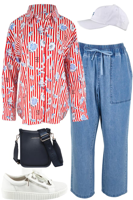 Amalfi Shirt & Quinn Denim Joggers