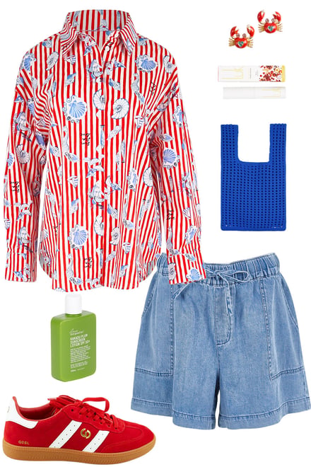 Amalfi Shirt With Quinn Denim Short