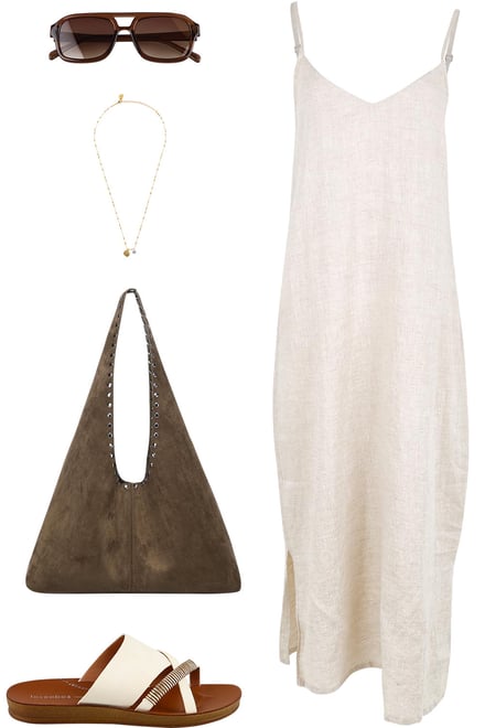 Tusk Linen Maxi With Neutrals