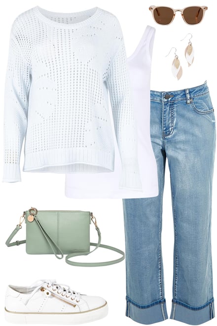 Breeze Easy Sweater & Stonewash Jeans