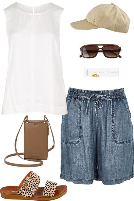 Ivory Tank With Luxe Lyocell Shorts