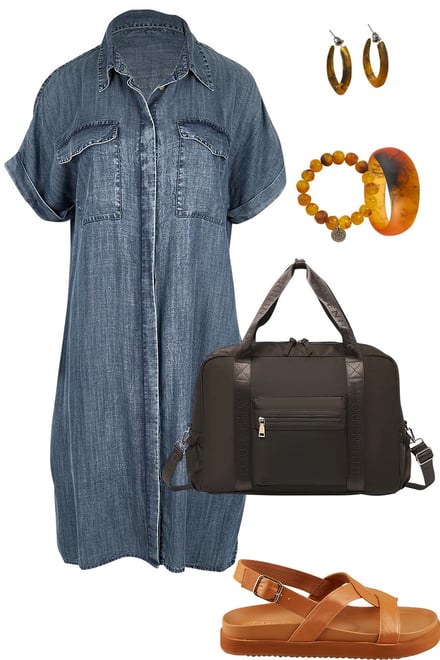 Luxe Lyocell Indigo Shacket & Tortoise