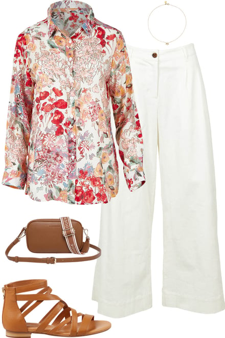 Pinkfleur Shirt With White Pants