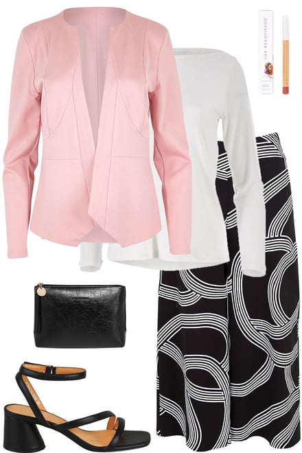 Dusty Rose Blazer With Culottes