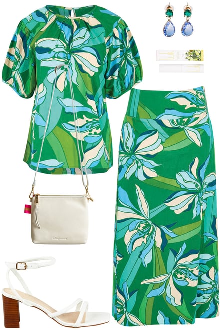 Petal Rush Top & Skirt Set