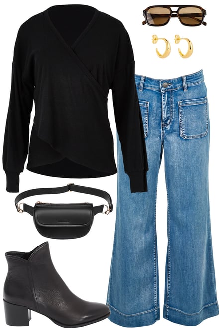 Black Cross My Heart + Light Denim