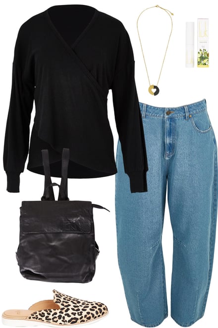 Black Cross My Heart & Barrel Jeans