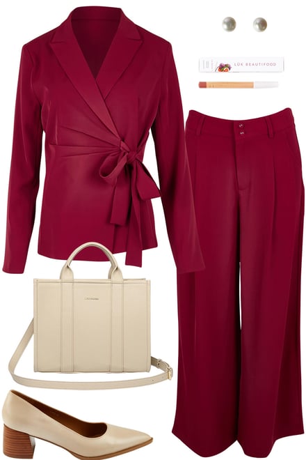 Burgundy Soft Suiting Set