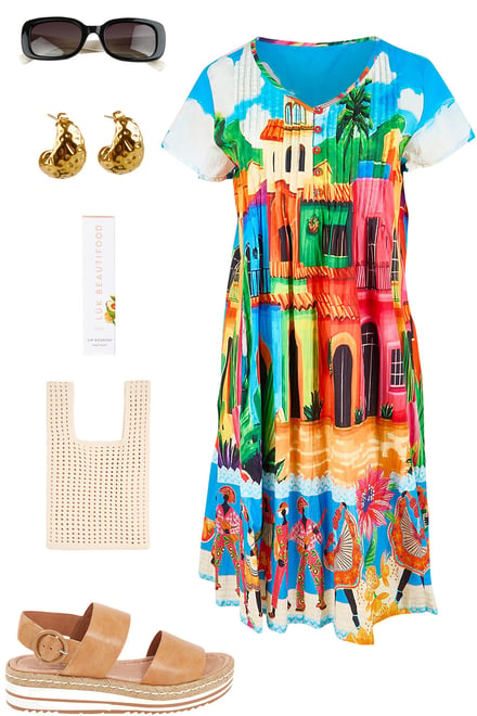 Mexicana Dress With Neutrals