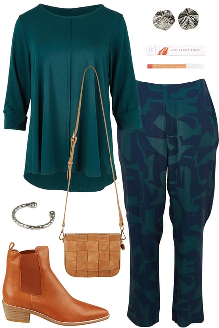 Lagoon Spliced Tee & Printed Pant