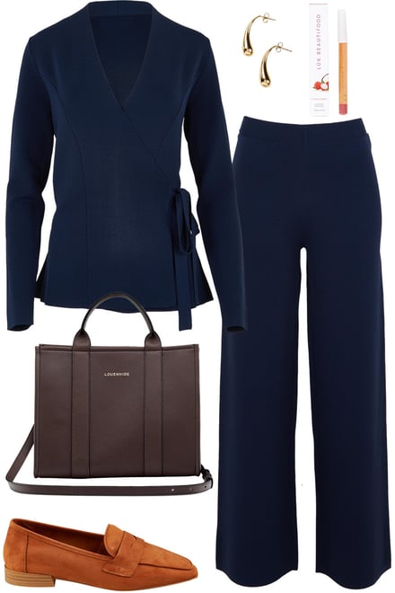 The Milano Knit Navy Set
