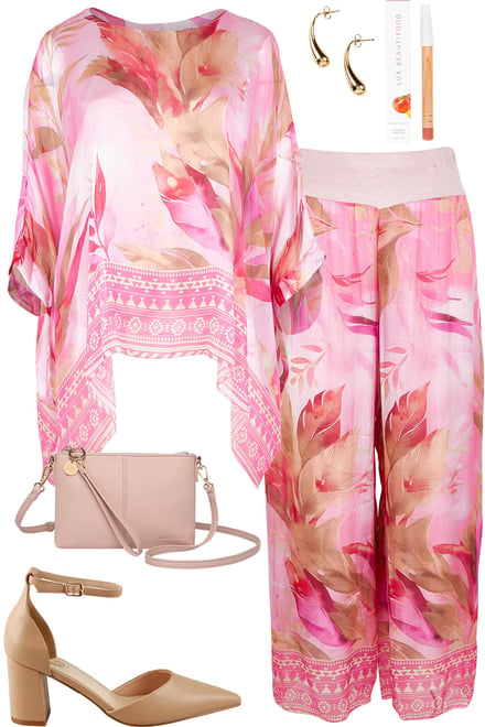 La Strada Pink Print Set