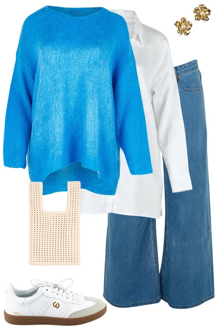 Cobalt Relaxed Jumper And Jeans