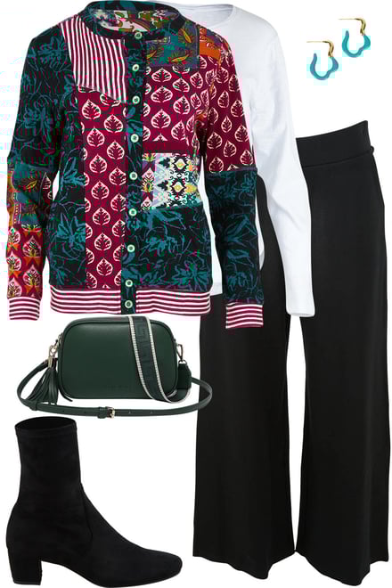 The Patch Cardi With Black