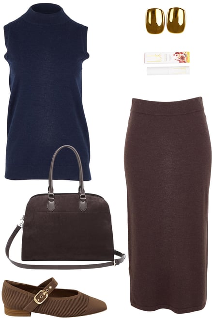 Mock Neck & Maxi Skirt Travel Set