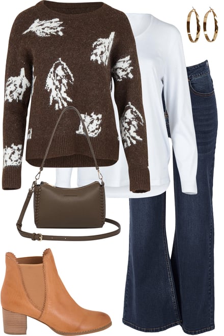 Warm Knit With Easy Denim