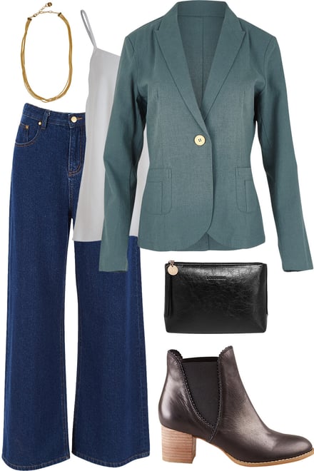 Lagoon Blazer Styled With Denim