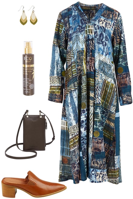 Cotton Maxi With Tan