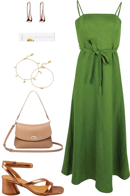 Green Maxi With Metallics