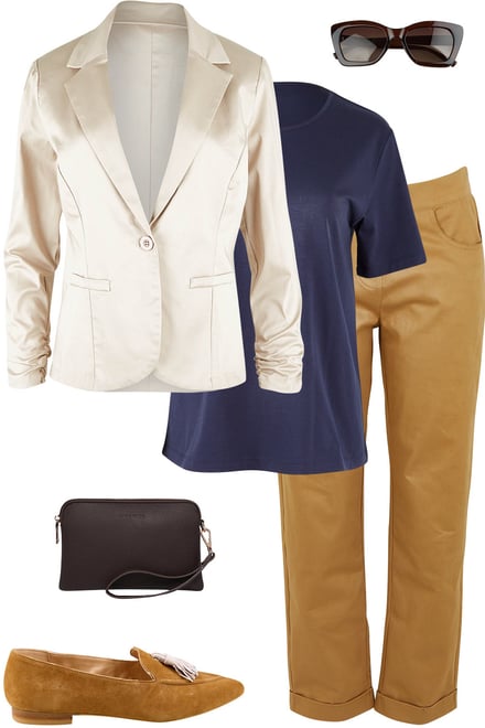 Stone Blazer & Sandstone Pants