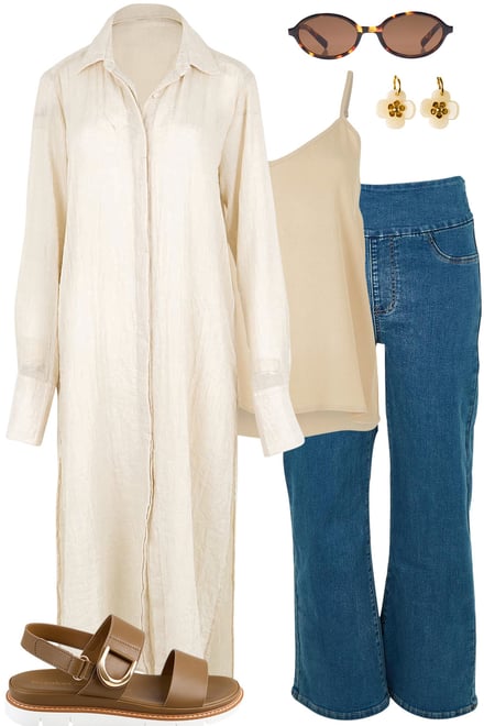 Sand Maxi Shirt & Denim