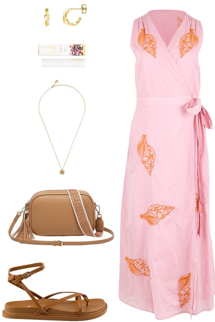 Sweet Pea Wrap With Neutrals