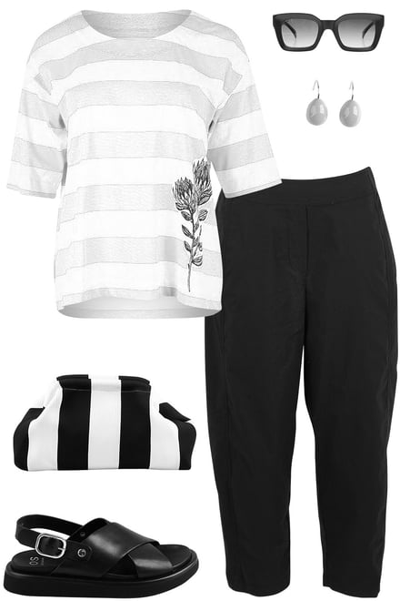 Galleria Tee With Black Pants